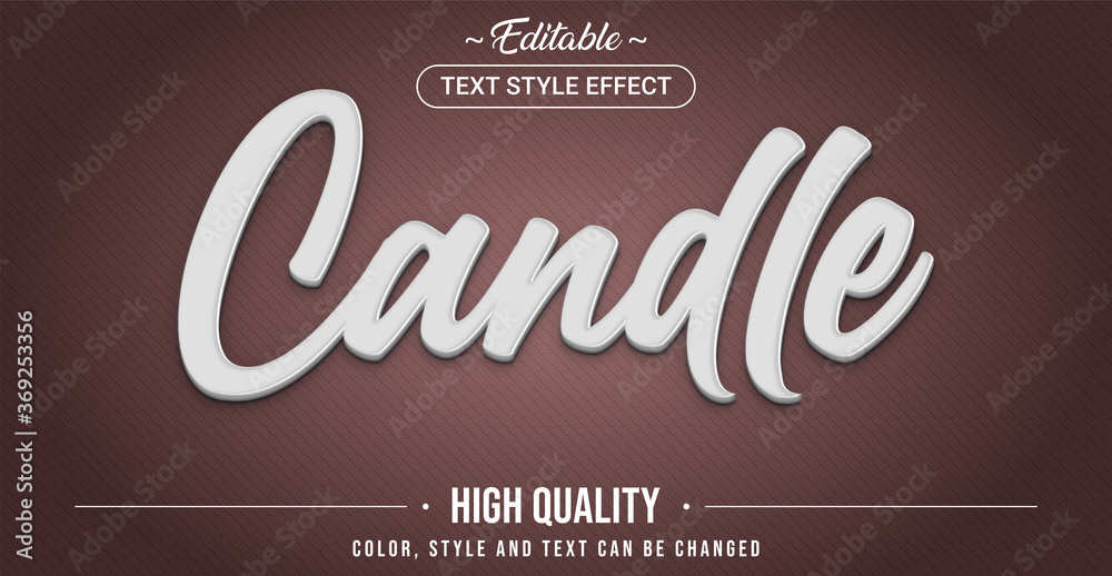 Poster editable text style effect - candle theme style.