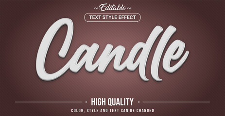 Editable text style effect - Candle theme style.