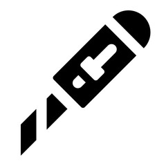Utility Knife Glyph Icon Vector