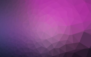 Dark Purple, Pink vector abstract polygonal cover. Geometric illustration in Origami style with gradient. Triangular pattern for your business design.