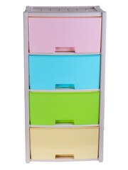 plastic dresser with colorful drawers