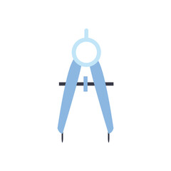 Measuring compass line and fill style icon vector design