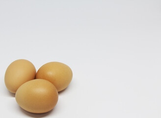 eggs on a white background