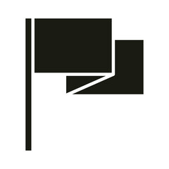 mobile application flag point web button menu digital silhouette style icon