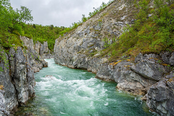 View of The Silfar Canyon, Borselv, Norway
