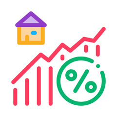 real estate growth infographic icon vector. real estate growth infographic sign. color symbol illustration