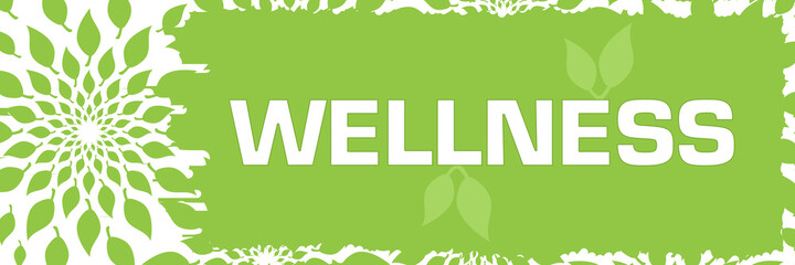 Wellness Green Leaves Scratch Background Horizontal 