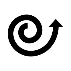 Coil Arrow icon. Corkscrew, rotate, spiral, watchkit icon