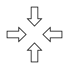 Web line icon. Four arrows