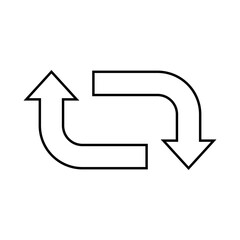 Refresh arrow loop vector icon. Reload, repeat, recycle icon