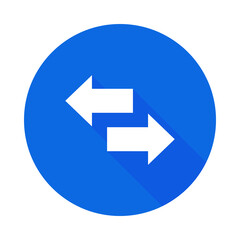 Left and right arrows vector icon. Exchange icon. Switch arrows. Transfer symbol