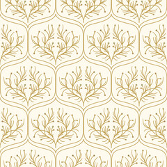 Decorative ornament with a stylized branch. Damascus with floral ornament