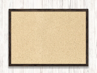 Cork board hung on an old wall