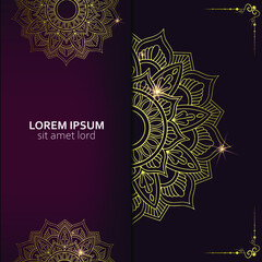 Mandala template with elegant, classic elements. Great for invitation, flyer, menu, brochure, background Premium Vector