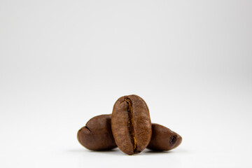 Fragrant coffee beans close up