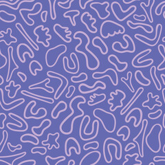 Obraz na płótnie Canvas Organic abstract squiggle shapes. Seamless repeat pattern. Great for home decor, wrapping, fashion, scrapbooking, wallpaper, gift, kids, apparel.