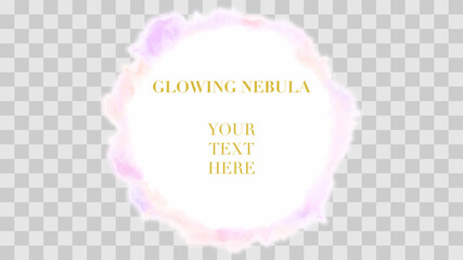 Glowing nebula text placeholder. Vector.  © Torpix