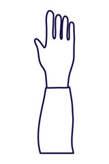 hand human up isolated icon