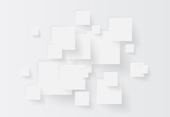 White abstract background with slight shadows, vector illustration