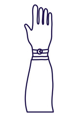 hand human up isolated icon