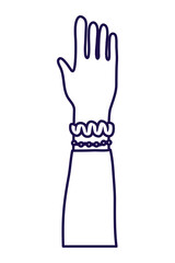 hand human up isolated icon