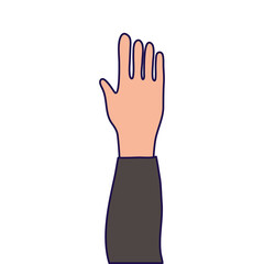 hand human up isolated icon