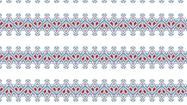 Traditional Seamless Color Pattern Vector for Background and Design
