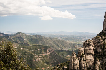 Obraz premium Mountain view from Montserrat, Catalunya