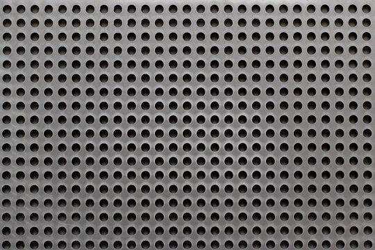 Blank Color Plastic Pegboard Texture Background With Copy Space