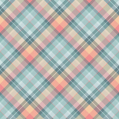 Tartan scotland seamless plaid pattern vector. Retro background fabric. Vintage check color square geometric texture.
