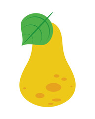 pear fresh delicious fruit isolated style icon