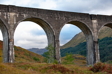 Fototapeta na wymiar Glenfinnan viaduct, Scottish, Highlands, UK