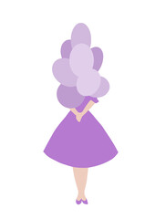 Girl with balloons