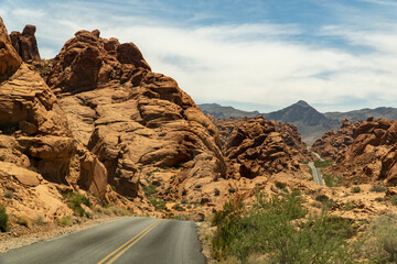 Nevada along the road through the valley of fire