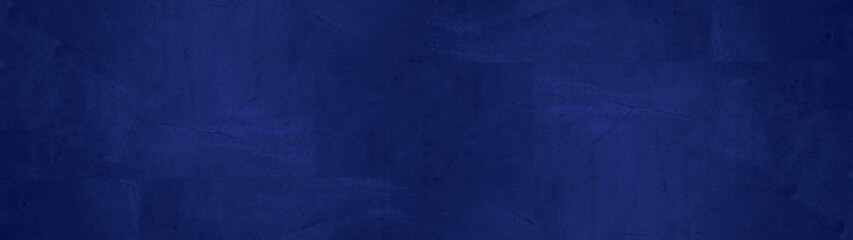 Dark abstract blue black painted stone concrete paper texture background panorama banner long, with...