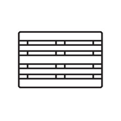 wooden warehouse pallet icon- vector illustration