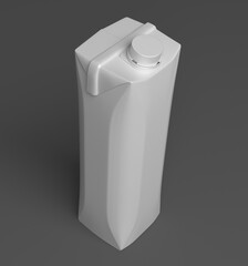 One litre carton packaging mockup for dairy products and fruit juice products mockup for design and presentation