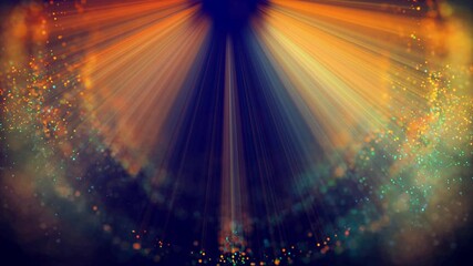 Magic multicolored sparkles of light with rays form flickering abstract simple structures like fiber optic or laser show with amazing bokeh for fantastic background in 4k. Luma matte as alpha channel