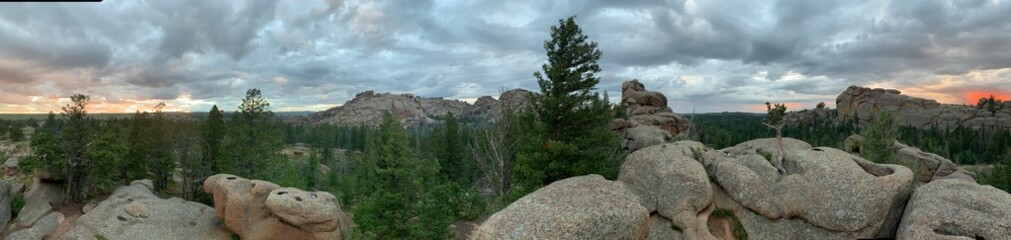 Sunset and reflection at Vedauwoo National Park