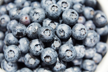Fresh blueberry background close up