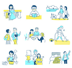 様々なライフシーン　セット