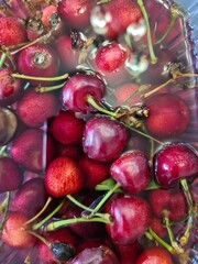 cherries in the market