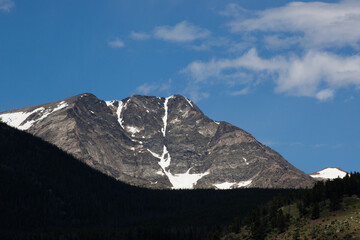 Winter mountain with snow