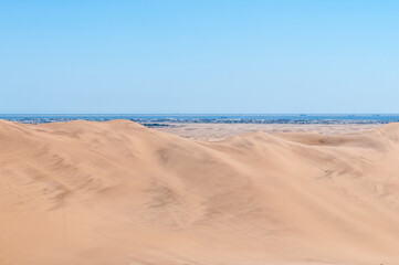 Fototapeta na wymiar View from Dune 7 towards Walvis Bay