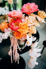 Beautiful wedding flowers. Wedding floristics. Wedding bouquet.