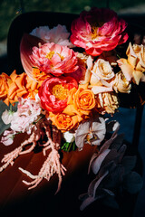 Beautiful wedding flowers. Wedding floristics. Wedding bouquet.