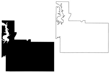 Geary County, Kansas (U.S. county, United States of America, USA, U.S., US) map vector illustration, scribble sketch Geary map