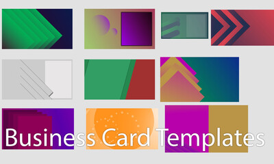 set of business card templates