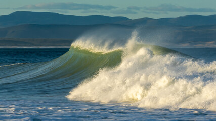 wave breaking on the beach