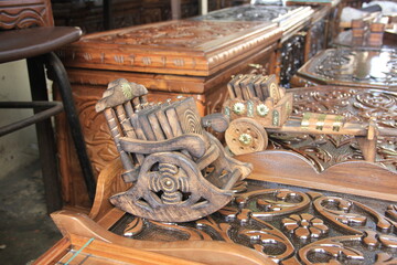 beautiful hand carved wooden crate